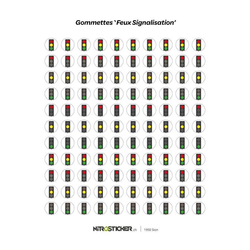 Gommettes Feux de signalisation